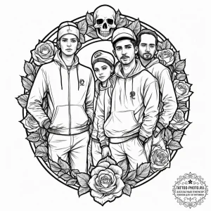 A graphic novel portrait of the main characte... - эскиз тату (№1751968713_0, 08.07.2025 09:58) — tattoo-photo.ru