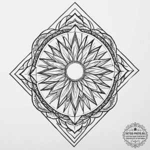 Tattoo sketch a geometric mountain range with... - эскиз тату (№1751969626_0, 08.07.2025 10:13) — tattoo-photo.ru