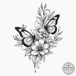 Tattoo sketch a wilted, dying flower that, wh... - эскиз тату (№1751969877_0, 08.07.2025 10:17) — tattoo-photo.ru