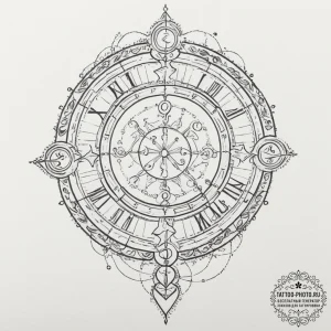Tattoo design a zodiac symbol with a tiny, co... - эскиз тату (№1751970633_0, 08.07.2025 10:30) — tattoo-photo.ru