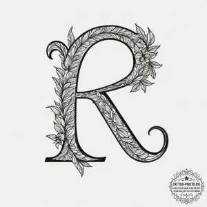 Tattoo design a hand writing a name or initia... - эскиз тату (№1751970885_0, 08.07.2025 10:34) — tattoo-photo.ru