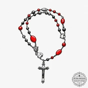 Rosary, concept art for tattoo, rough sketchy... - эскиз тату (№1751974311_0, 08.07.2025 11:31) — tattoo-photo.ru
