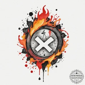 49. tattoo design: a watercolor interpretatio... - эскиз тату (№1751975111_0, 08.07.2025 11:45) — tattoo-photo.ru