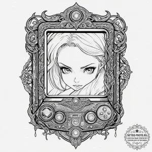 Tattoo design a cartridge of a classic video... - эскиз тату (№1751975772_0, 08.07.2025 11:56) — tattoo-photo.ru