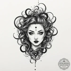 Tattoo sketch an abstract representation of a... - эскиз тату (№1751977765_0, 08.07.2025 12:29) — tattoo-photo.ru