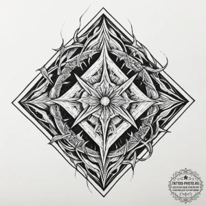 Svarog's square, tattoo sketch design, clean... - эскиз тату (№1751977923_0, 08.07.2025 12:32) — tattoo-photo.ru