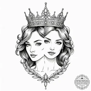 Tattoo sketch a simple, elegant crown on one... - эскиз тату (№1751977999_0, 08.07.2025 12:33) — tattoo-photo.ru