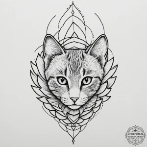 A minimalist tattoo of the "kitten mittens" f... - эскиз тату (№1751984086_0, 08.07.2025 14:14) — tattoo-photo.ru
