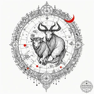 Tattoo sketch a dreamlike scene featuring the... - эскиз тату (№1751984847_0, 08.07.2025 14:27) — tattoo-photo.ru