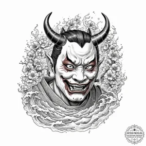 A trash polka portrait of hannibal lecter fro... - эскиз тату (№1751985106_0, 08.07.2025 14:31) — tattoo-photo.ru
