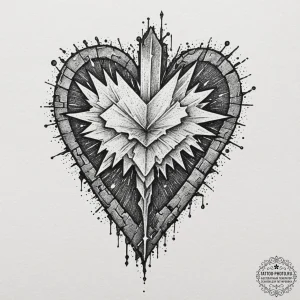 Tattoo sketch a tiny, pixelated heart or star... - эскиз тату (№1751985852_0, 08.07.2025 14:44) — tattoo-photo.ru