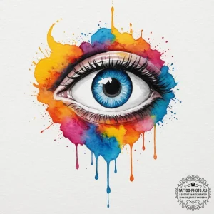 Tattoo sketch a protective eye symbol (e.g.,... - эскиз тату (№1751987750_0, 08.07.2025 15:15) — tattoo-photo.ru