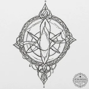 Tattoo sketch libra's glyph balanced on a sin... - эскиз тату (№1751988670_0, 08.07.2025 15:31) — tattoo-photo.ru