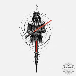 A tattoo flash sheet of lightsabers: luke's,... - эскиз тату (№1751997886_0, 08.07.2025 18:04) — tattoo-photo.ru