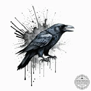The three-eyed raven from game of thrones, ta... - эскиз тату (№1751998971_0, 08.07.2025 18:22) — tattoo-photo.ru