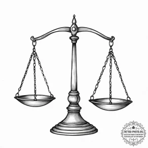 Tattoo sketch libra's scales, delicate linewo... - эскиз тату (№1751999054_0, 08.07.2025 18:24) — tattoo-photo.ru