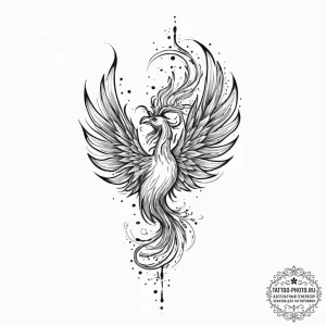 Tattoo design a phoenix’s head in profile, it… — эскиз тату (№1751999467_0, 08.07.2025 18:31) — tattoo-photo.ru
