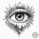 Tattoo sketch a mystical creature’s eye peeri… — эскиз тату (№1751999633_0, 08.07.2025 18:33) — tattoo-photo.ru
