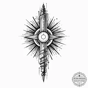 Tattoo sketch a tactical flashlight beam cutt... - эскиз тату (№1752000050_0, 08.07.2025 18:40) — tattoo-photo.ru