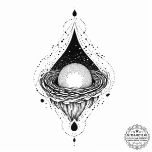 Tattoo design a water droplet creating a perf... - эскиз тату (№1752000133_0, 08.07.2025 18:42) — tattoo-photo.ru