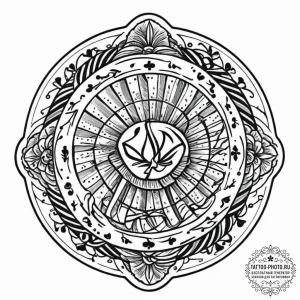 A poker chip, tattoo flash sheet design, old... - эскиз тату (№1752003319_0, 08.07.2025 19:35) — tattoo-photo.ru