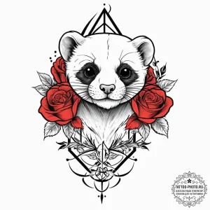 Ferret, tattoo sketch design, chicano tattoo... - эскиз тату (№1752004683_0, 08.07.2025 19:58) — tattoo-photo.ru