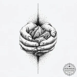 Tattoo sketch a person's hands washing away d... - эскиз тату (№1752005530_0, 08.07.2025 20:12) — tattoo-photo.ru