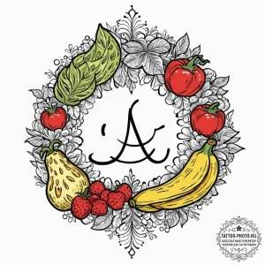 Tattoo design: a scene of abundance and prosp... - эскиз тату (№1752005959_0, 08.07.2025 20:19) — tattoo-photo.ru