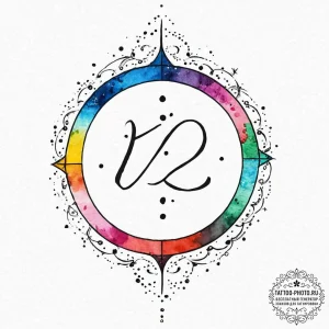Tattoo design a minimalist zodiac symbol with... - эскиз тату (№1752006980_0, 08.07.2025 20:36) — tattoo-photo.ru