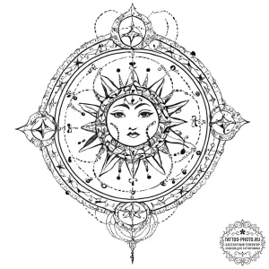 Tattoo sketch a zodiac constellation on a per... - эскиз тату (№1752007065_0, 08.07.2025 20:37) — tattoo-photo.ru