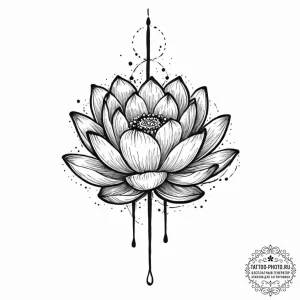 Tattoo design a lotus flower at the bottom of... - эскиз тату (№1752008000_0, 08.07.2025 20:53) — tattoo-photo.ru