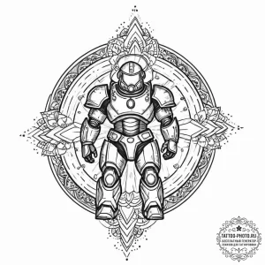 Tattoo design a silhouette of a character in... - эскиз тату (№1752008086_0, 08.07.2025 20:54) — tattoo-photo.ru