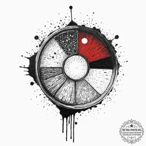 A well-used, paint-splattered artist's palett... - эскиз тату (№1752010140_0, 08.07.2025 21:29) — tattoo-photo.ru