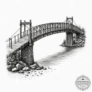 Bifrost bridge, tattoo sketch design, sepia t... - эскиз тату (№1752012283_0, 08.07.2025 22:04) — tattoo-photo.ru