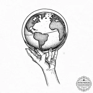 Atlas holding the globe, tattoo drawing outli... - эскиз тату (№1752012620_0, 08.07.2025 22:10) — tattoo-photo.ru