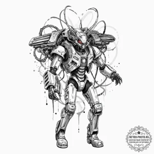 Trash polka sketch of ripley in the power loa... - эскиз тату (№1752013304_0, 08.07.2025 22:21) — tattoo-photo.ru
