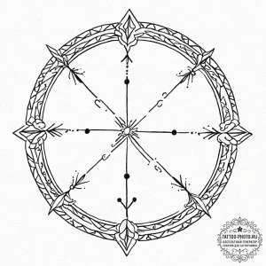 Tattoo sketch a sagittarius archer's silhouet... - эскиз тату (№1752014150_0, 08.07.2025 22:35) — tattoo-photo.ru