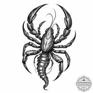 Tattoo design a scorpio scorpion, with a subt... - эскиз тату (№1752015003_0, 08.07.2025 22:50) — tattoo-photo.ru