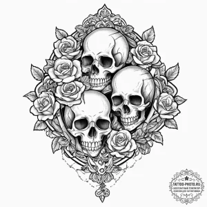 A linework tattoo of the two antique shotguns... - эскиз тату (№1752018590_0, 08.07.2025 23:49) — tattoo-photo.ru