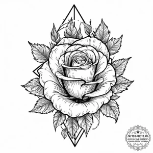 Tattoo sketch a thorny rose or a bramble, sym... - эскиз тату (№1752020633_0, 09.07.2025 00:23) — tattoo-photo.ru