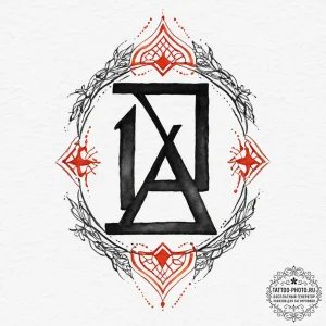80. tattoo sketch: watercolor "sila" rune in... - эскиз тату (№1752021400_0, 09.07.2025 00:36) — tattoo-photo.ru