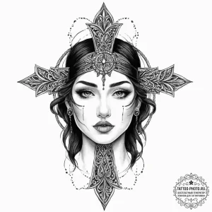 Tattoo design a strong, battle-hardened face,... - эскиз тату (№1752022253_0, 09.07.2025 00:50) — tattoo-photo.ru