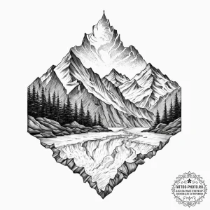 A dramatic shot of a glacier calving into the... - эскиз тату (№1752022340_0, 09.07.2025 00:52) — tattoo-photo.ru