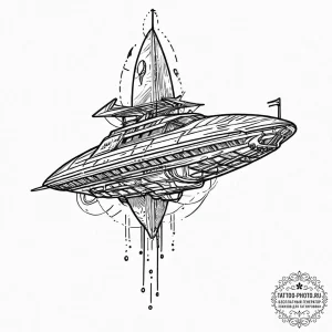 A sketch of the derelict alien ship on lv-426... - эскиз тату (№1752053035_0, 09.07.2025 09:23) — tattoo-photo.ru