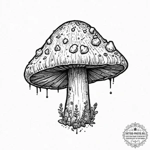 Tattoo design a tiny pixelated mushroom dotwo... - эскиз тату (№1752053891_0, 09.07.2025 09:38) — tattoo-photo.ru