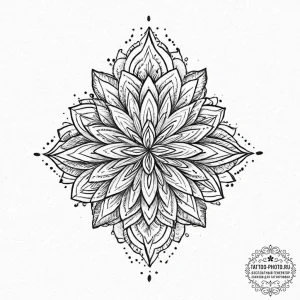 Tattoo design a geometric pattern resembling... - эскиз тату (№1752053978_0, 09.07.2025 09:39) — tattoo-photo.ru