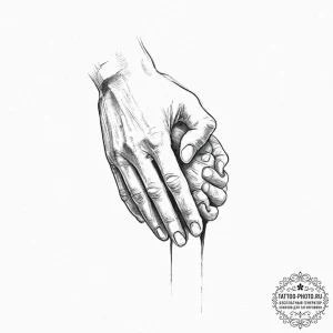 Tattoo design a silhouette of a father figure... - эскиз тату (№1752056185_0, 09.07.2025 10:16) — tattoo-photo.ru