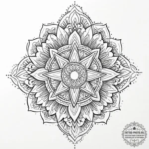 Tattoo design a single, powerful star that is... - эскиз тату (№1752056696_0, 09.07.2025 10:24) — tattoo-photo.ru