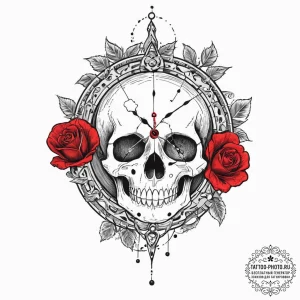 Tattoo sketch a broken watch, symbolizing liv... - эскиз тату (№1752057616_0, 09.07.2025 10:40) — tattoo-photo.ru