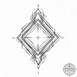 113. tattoo sketch: "istok" rune as the begin... - эскиз тату (№1752057702_0, 09.07.2025 10:41) — tattoo-photo.ru